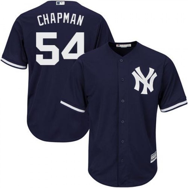 New York Yankees #54 Aroldis Chapman Navy Blue Alt...