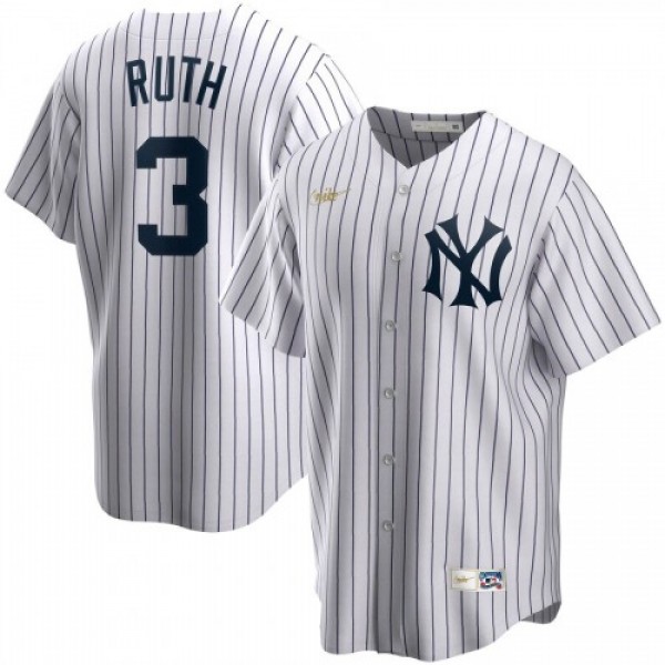 New York New York Yankees #3 Babe Ruth Nike Home C...