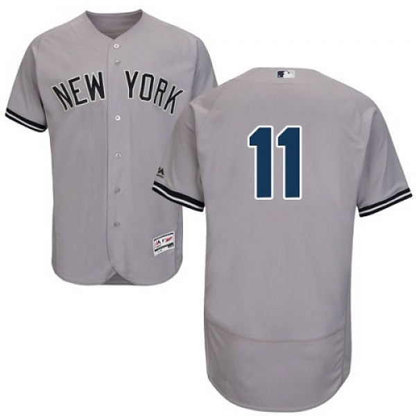 New York Yankees #11 Brett Gardner Grey Flexbase A...