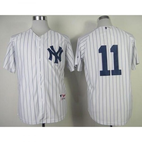 New York Yankees #11 Brett Gardner White Stitched ...