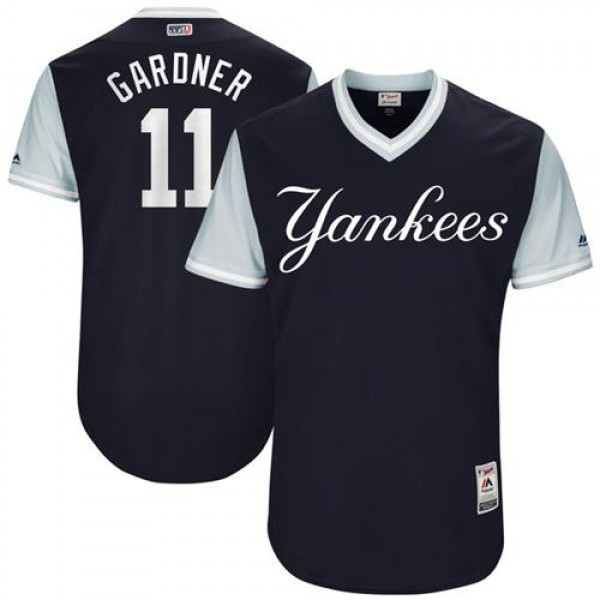 New York Yankees #11 Brett Gardner Navy "Gard...