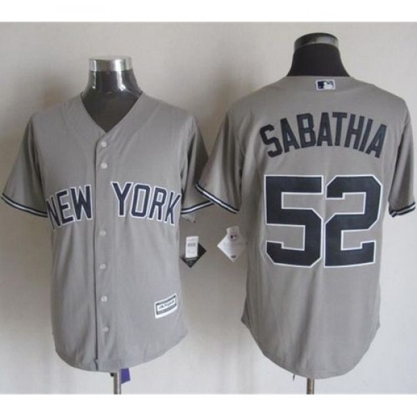 New York Yankees #52 C.C. Sabathia Grey New Cool B...