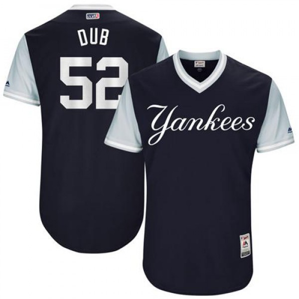 New York Yankees #52 C.C. Sabathia Navy "Dub&...