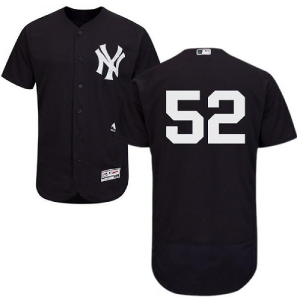 New York Yankees #52 C.C. Sabathia Navy Blue Flexb...