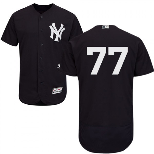 New York Yankees #77 Clint Frazier Navy Blue Flexb...