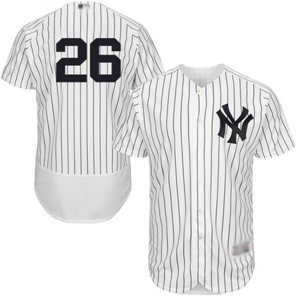 New York Yankees #26 DJ LeMahieu White Strip Flexb...