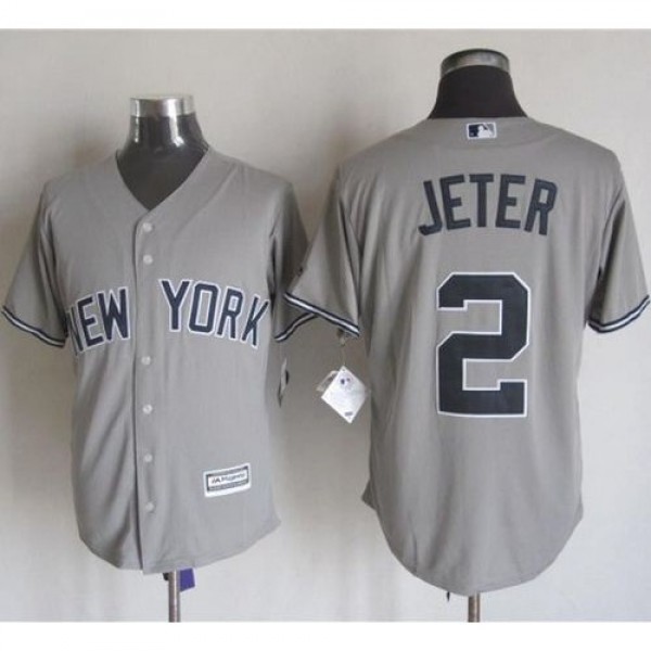 New York Yankees #2 Derek Jeter Grey New Cool Base...