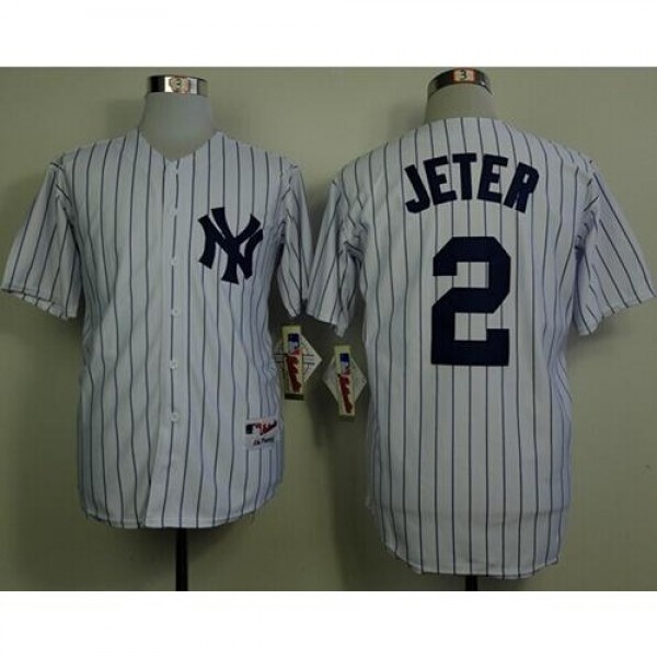 New York Yankees #2 Derek Jeter White Name On Back...