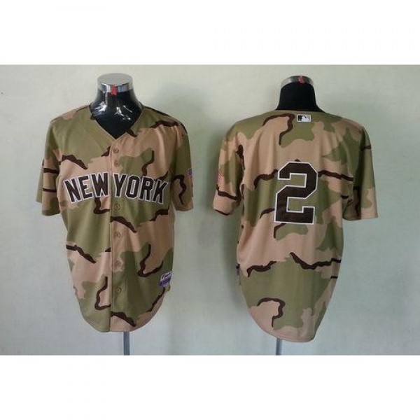 New York Yankees #2 Derek Jeter Camo Commemorative...