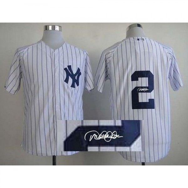 New York Yankees #2 Derek Jeter White Autographed ...