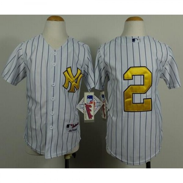 New York Yankees #2 Derek Jeter White Stitched You...