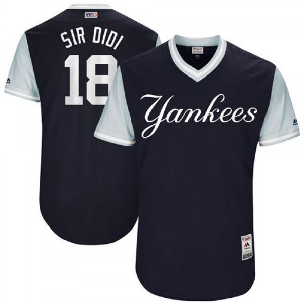 New York Yankees #18 Didi Gregorius Navy "Sir...