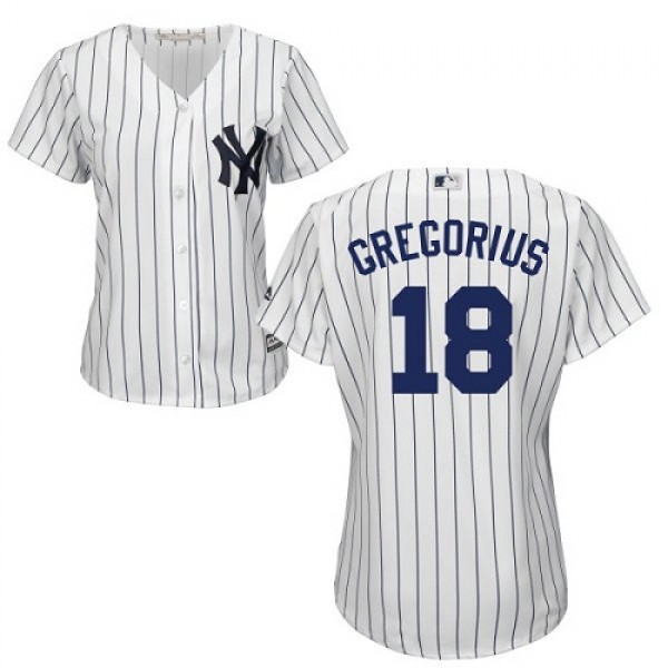 New York Yankees #18 Didi Gregorius White Strip Ho...