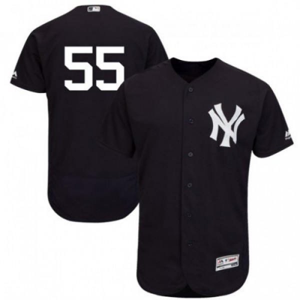 New York Yankees #55 Domingo German Navy Blue Flex...