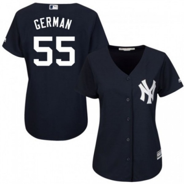 New York Yankees #55 Domingo German Navy Blue Alte...