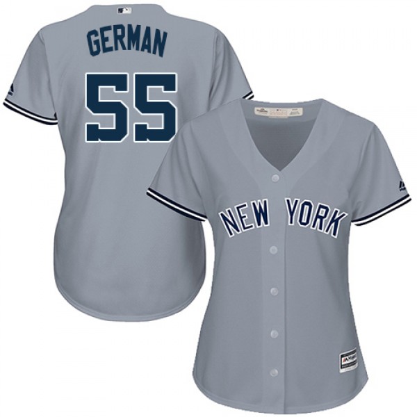 New York Yankees #55 Domingo German Grey Road Wome...