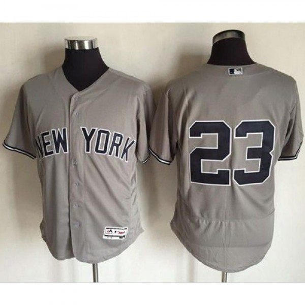 New York Yankees #23 Don Mattingly Grey Flexbase A...