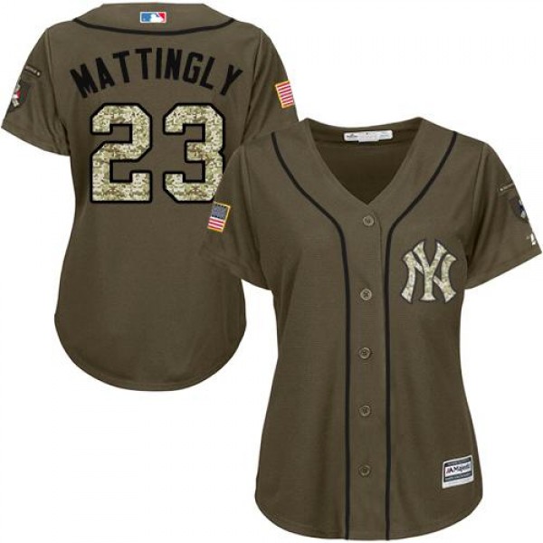 New York Yankees #23 Don Mattingly Green Salute to...