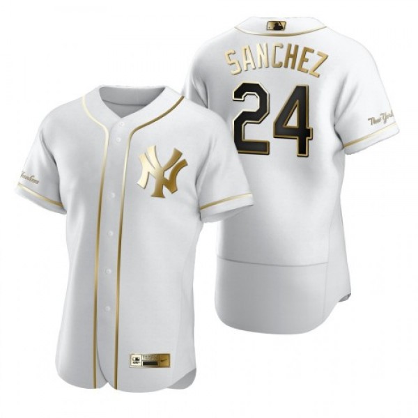 New York New York Yankees #24 Gary Sanchez White N...