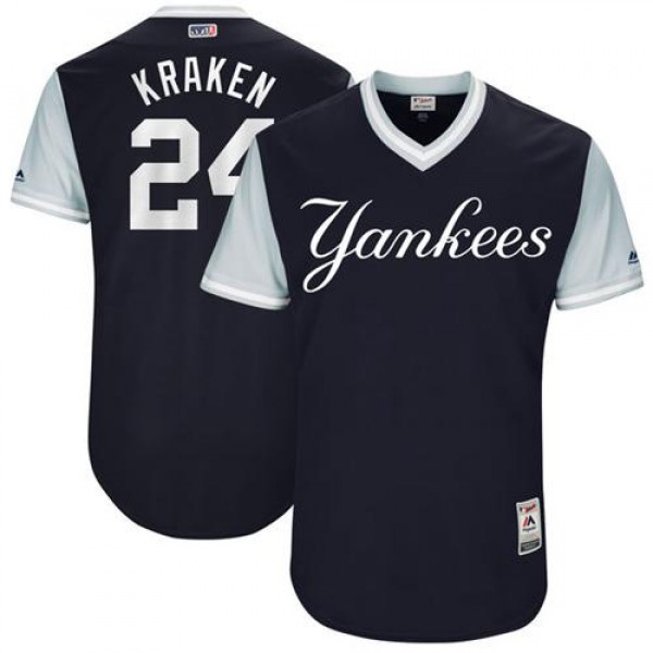 New York Yankees #24 Gary Sanchez Navy "Krake...