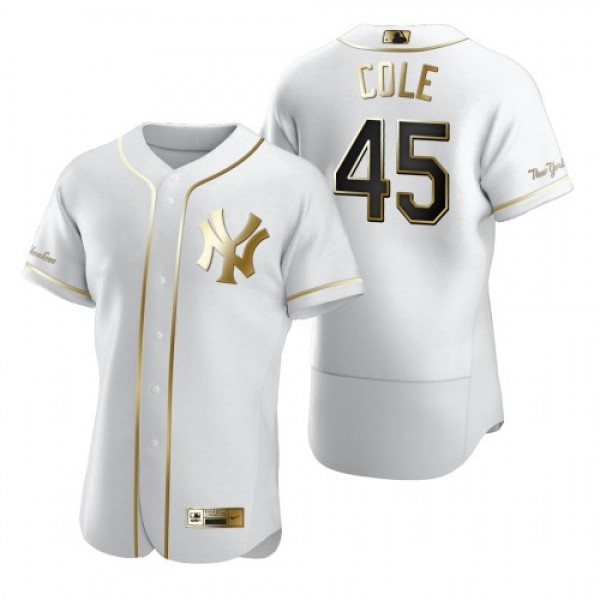 New York New York Yankees #45 Gerrit Cole White Ni...