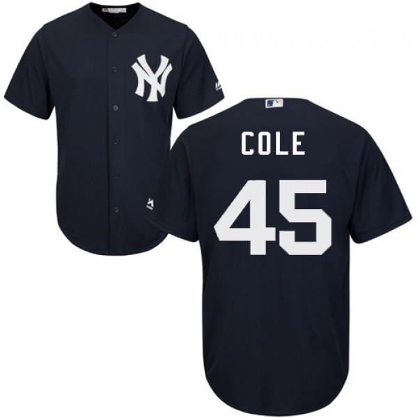 New York Yankees #45 Gerrit Cole Navy Blue New Coo...