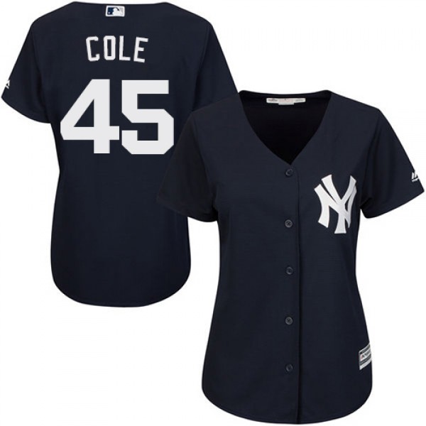 New York Yankees #45 Gerrit Cole Navy Blue Alterna...