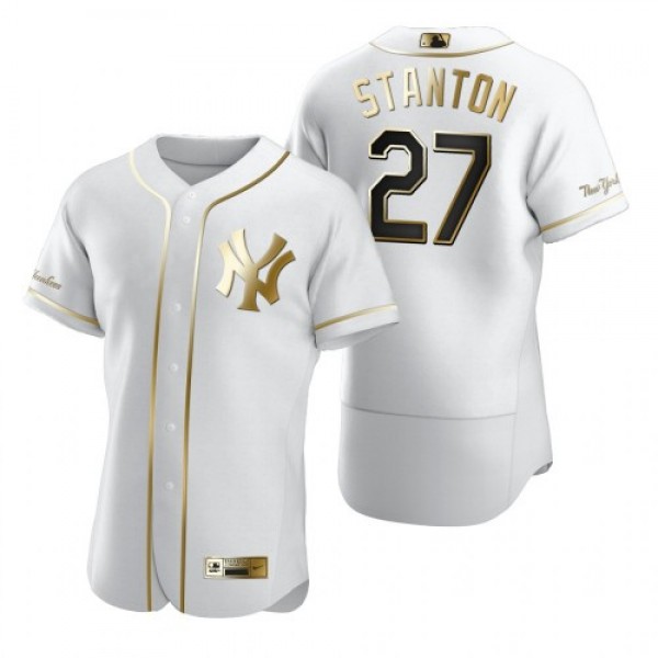 New York New York Yankees #27 Giancarlo Stanton Wh...