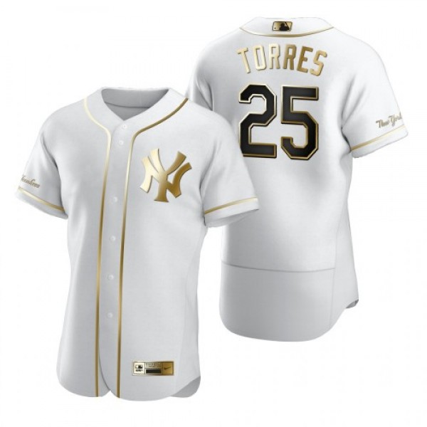 New York New York Yankees #25 Gleyber Torres White...