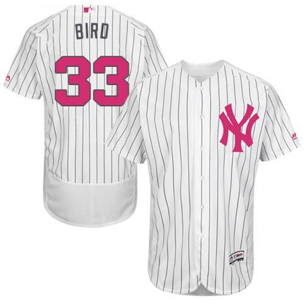 New York Yankees #33 Greg Bird White Strip Flexbas...