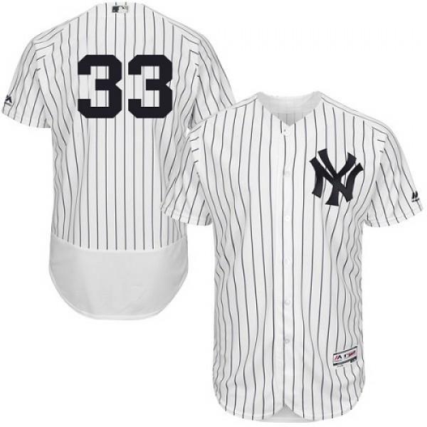 New York Yankees #33 Greg Bird White Strip Flexbas...