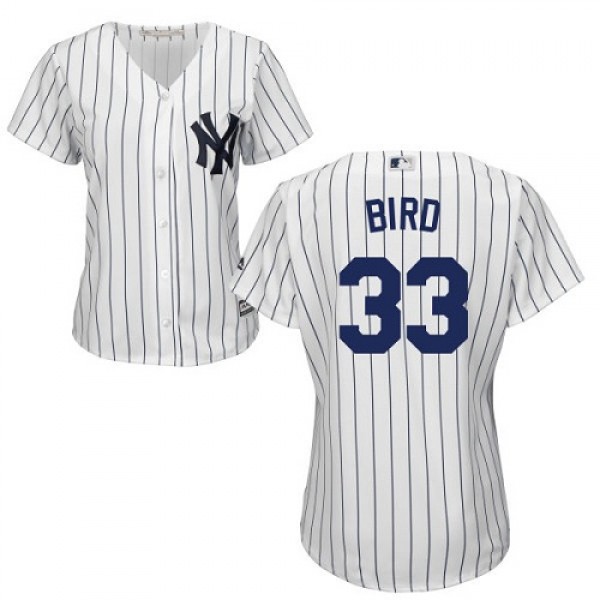 New York Yankees #33 Greg Bird White Strip Home Wo...