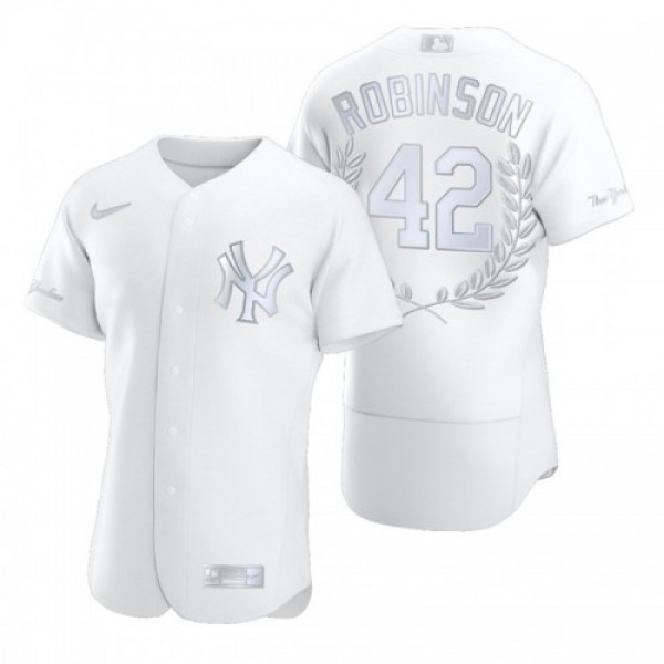 New York New York Yankees #42 Jackie Robinson Men&...