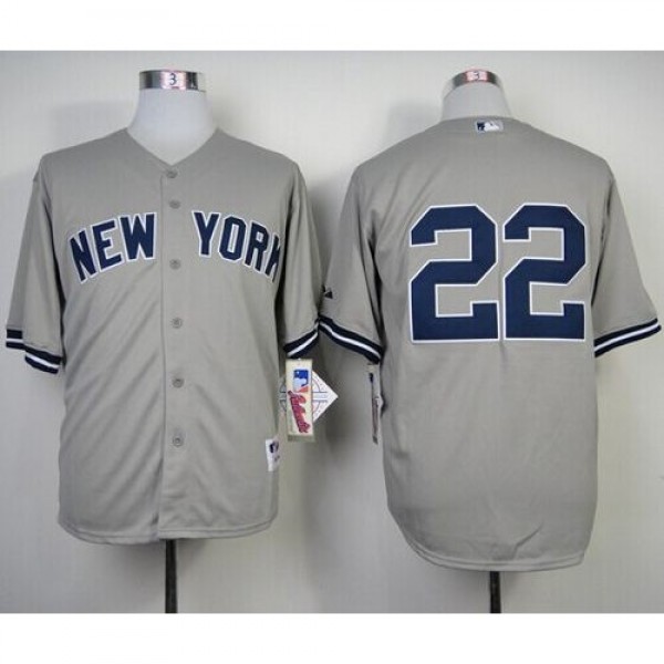 New York Yankees #22 Jacoby Ellsbury Grey Stitched...