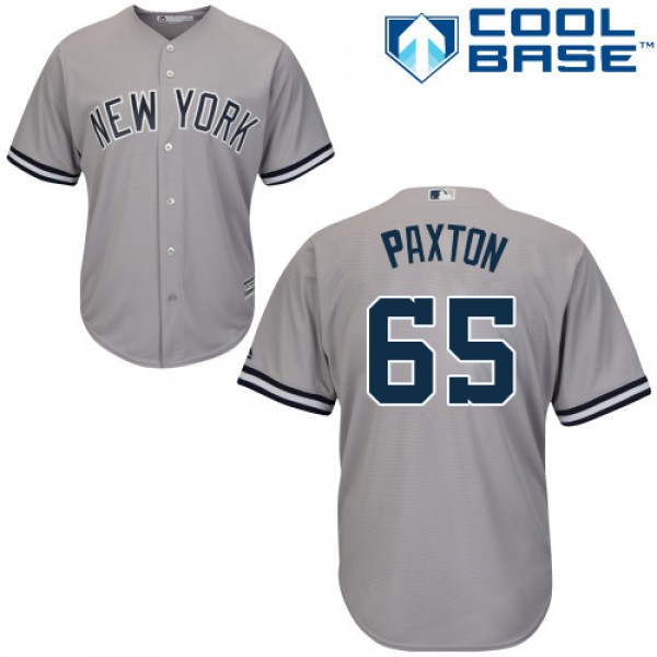 New York Yankees #65 James Paxton Grey New Cool Ba...