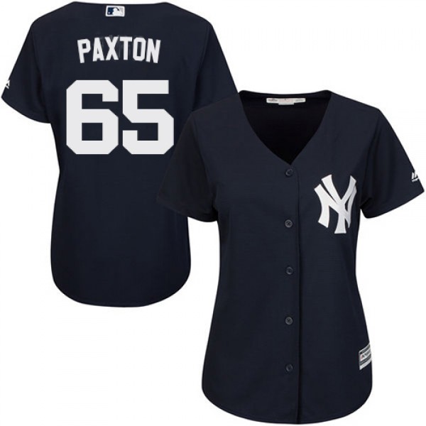 New York Yankees #65 James Paxton Navy Blue Altern...