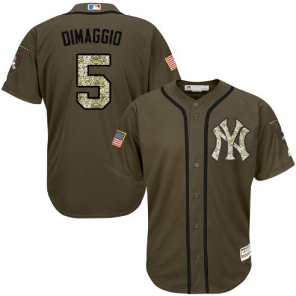 New York Yankees #5 Joe DiMaggio Green Salute to S...