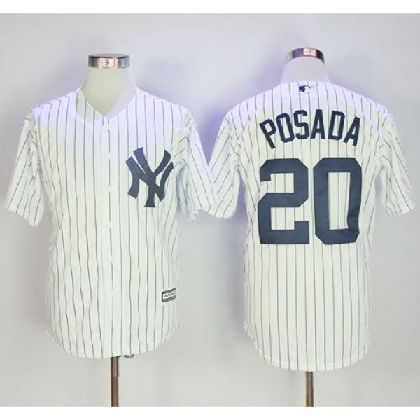 New York Yankees #20 Jorge Posada White Strip New ...