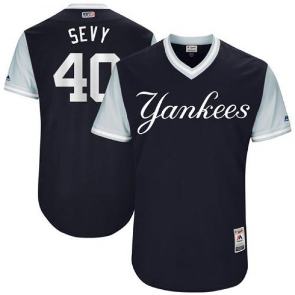 New York Yankees #40 Luis Severino Navy "Sevy...