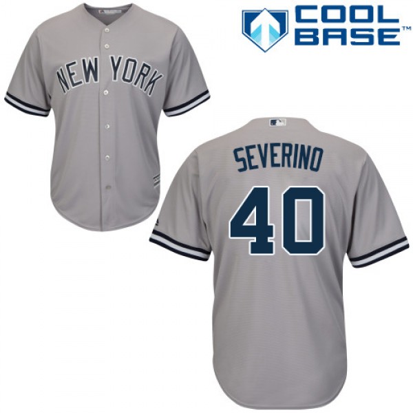 New York Yankees #40 Luis Severino Grey New Cool B...