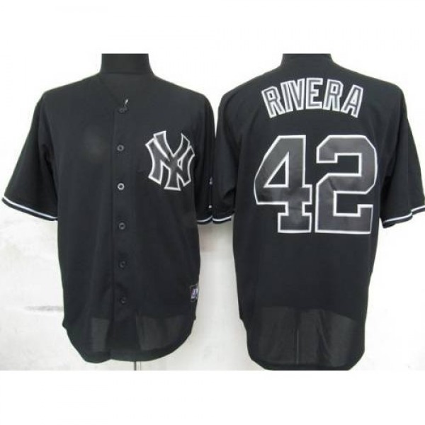 New York Yankees #42 Mariano Rivera Black Fashion ...