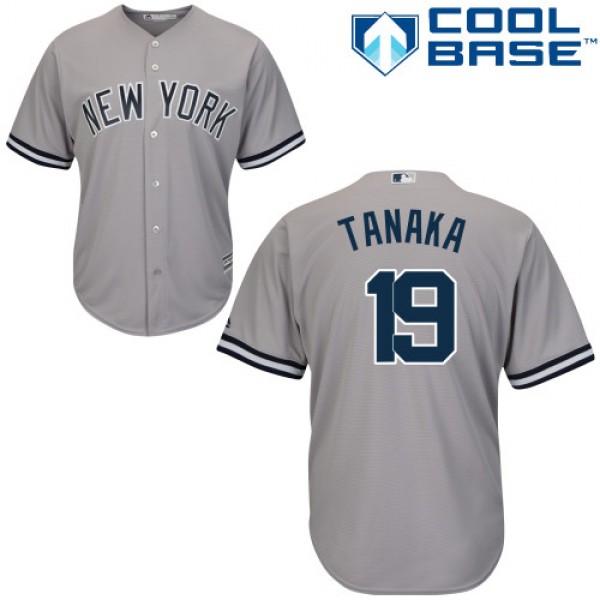 New York Yankees #19 Masahiro Tanaka Grey Cool Bas...