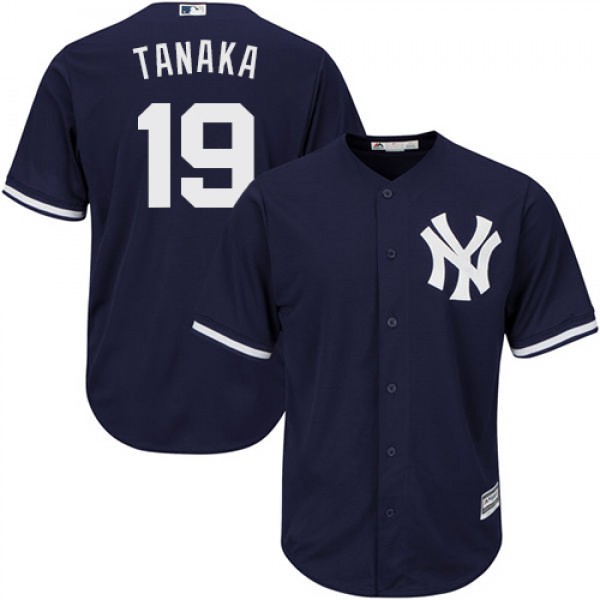 New York Yankees #19 Masahiro Tanaka Navy blue Coo...