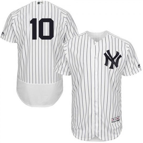 New York Yankees #10 Phil Rizzuto White Strip Flex...