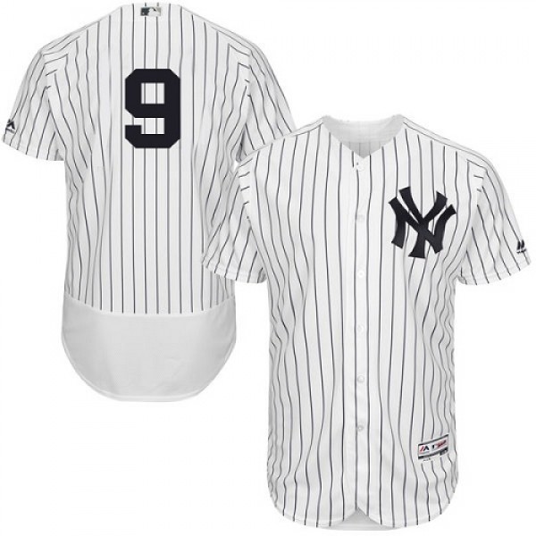 New York Yankees #9 Roger Maris White Strip Flexba...