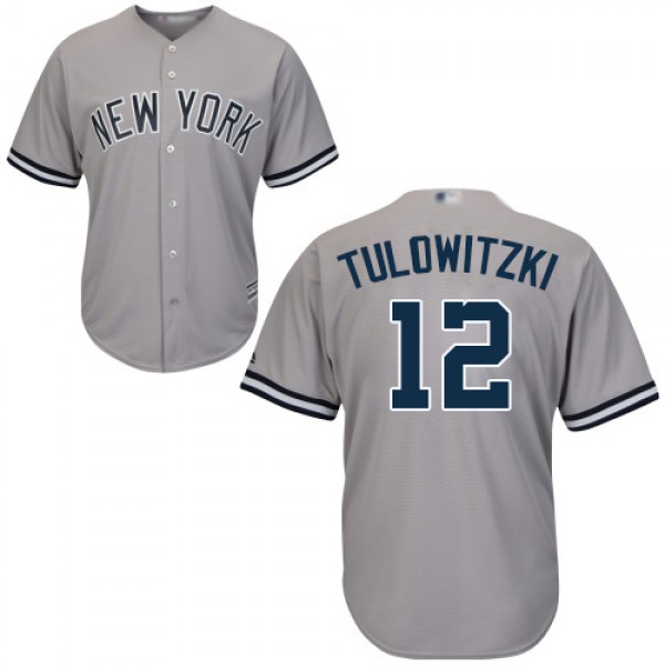 New York Yankees #12 Troy Tulowitzki Grey Cool Bas...