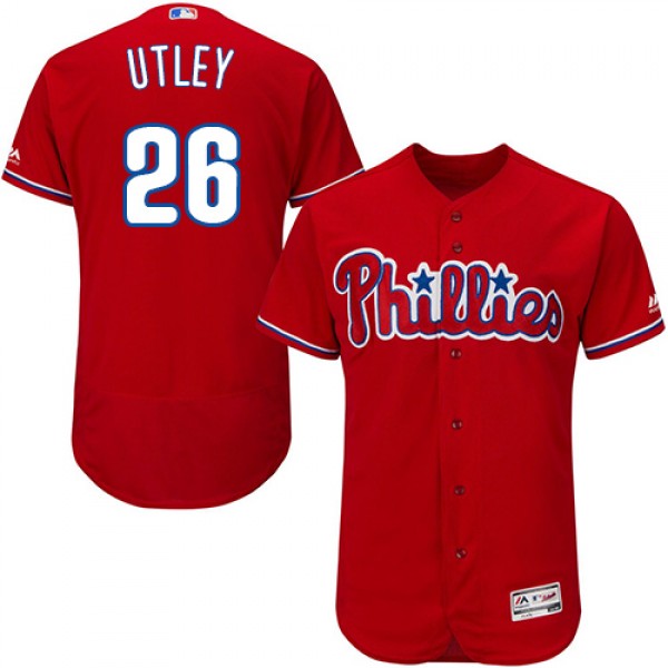 Philadelphia Phillies #26 Chase Utley Red Flexbase...