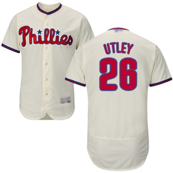 Philadelphia Phillies #26 Chase Utley Cream Flexba...