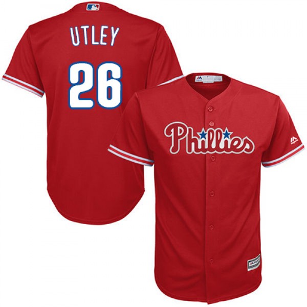 Philadelphia Phillies #26 Chase Utley Red Cool Bas...