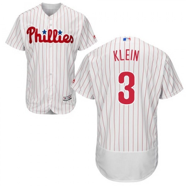 Philadelphia Phillies #3 Chuck Klein White(Red Str...